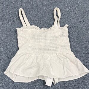 TOPSHOP White Ruffle Tank Top NWT